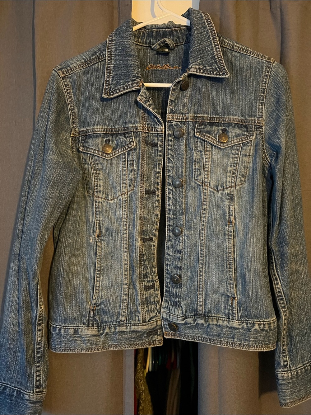 Eddie Bauer Medium Wash Blue Denim Jacket